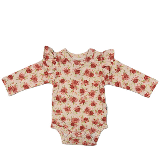 Jenny LS Ruffle Bodysuit - Waratah